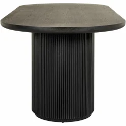 Ovale Eettafel Kingston Eiken 240 x 100 cm - Dark Coffee - Loft24.nl