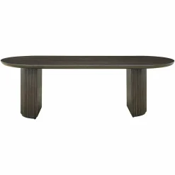 Ovale Eettafel Kingston Eiken 280 x 100 cm - Dark Coffee - Loft24.nl