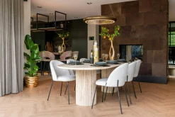 Ovale Eettafel La Cantera 240 x 110 cm - Travertin - Loft24.nl