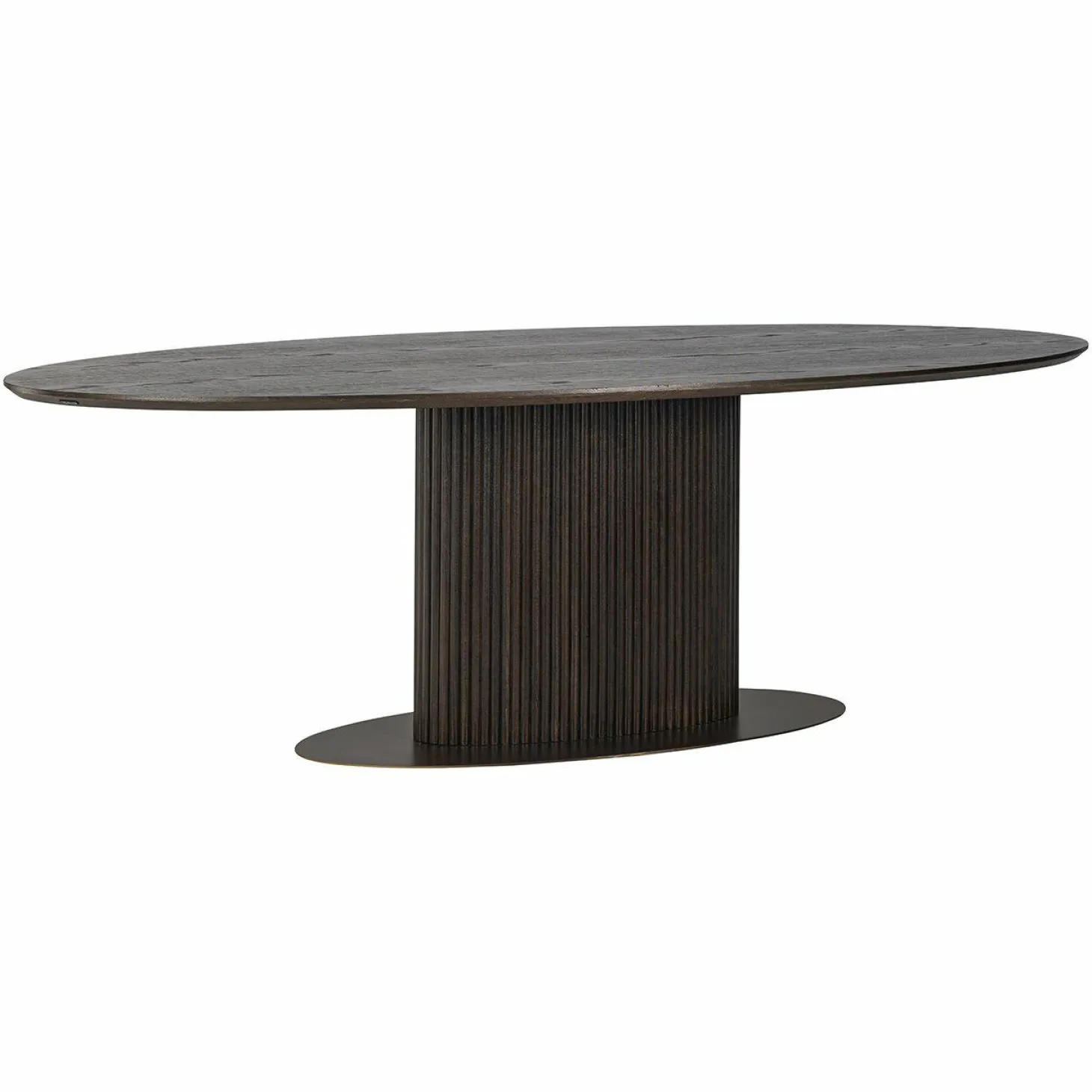 Ovale Eettafel Luxor 300 x 120 cm - Bruin - Loft24.nl