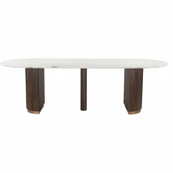 Ovale Eettafel Mayfield Marmer 250 x 100 cm - Bruin - Loft24.nl