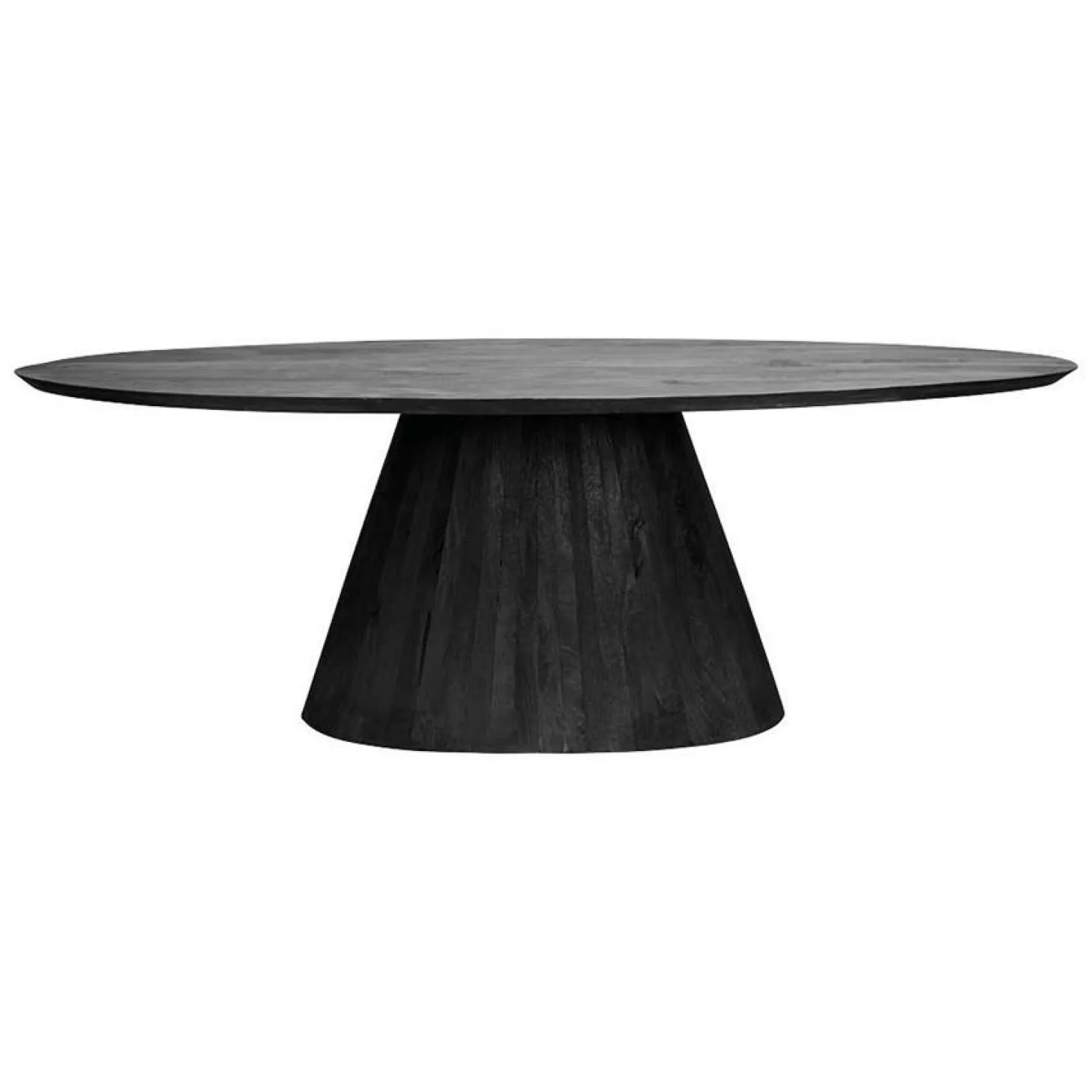 Ovale Eettafel Premana Mangohout Zwart - 260cm - Loft24.nl