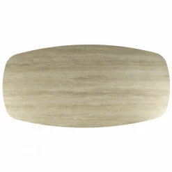 Ovale Eettafel Romano Keramiek in Travertin-look 215 x 105cm - Loft24.nl