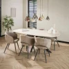 Ovale Eettafel Romano Keramiek in Travertin-look 180 x 90cm - Loft24.nl