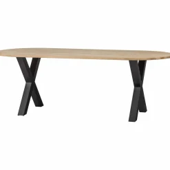 Ovale Eettafel Tablo met X-poot, 220 x 90cm - Loft24.nl