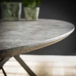 Ovale Eettafel Tata 3D Betonlook - 200 cm - Loft24.nl