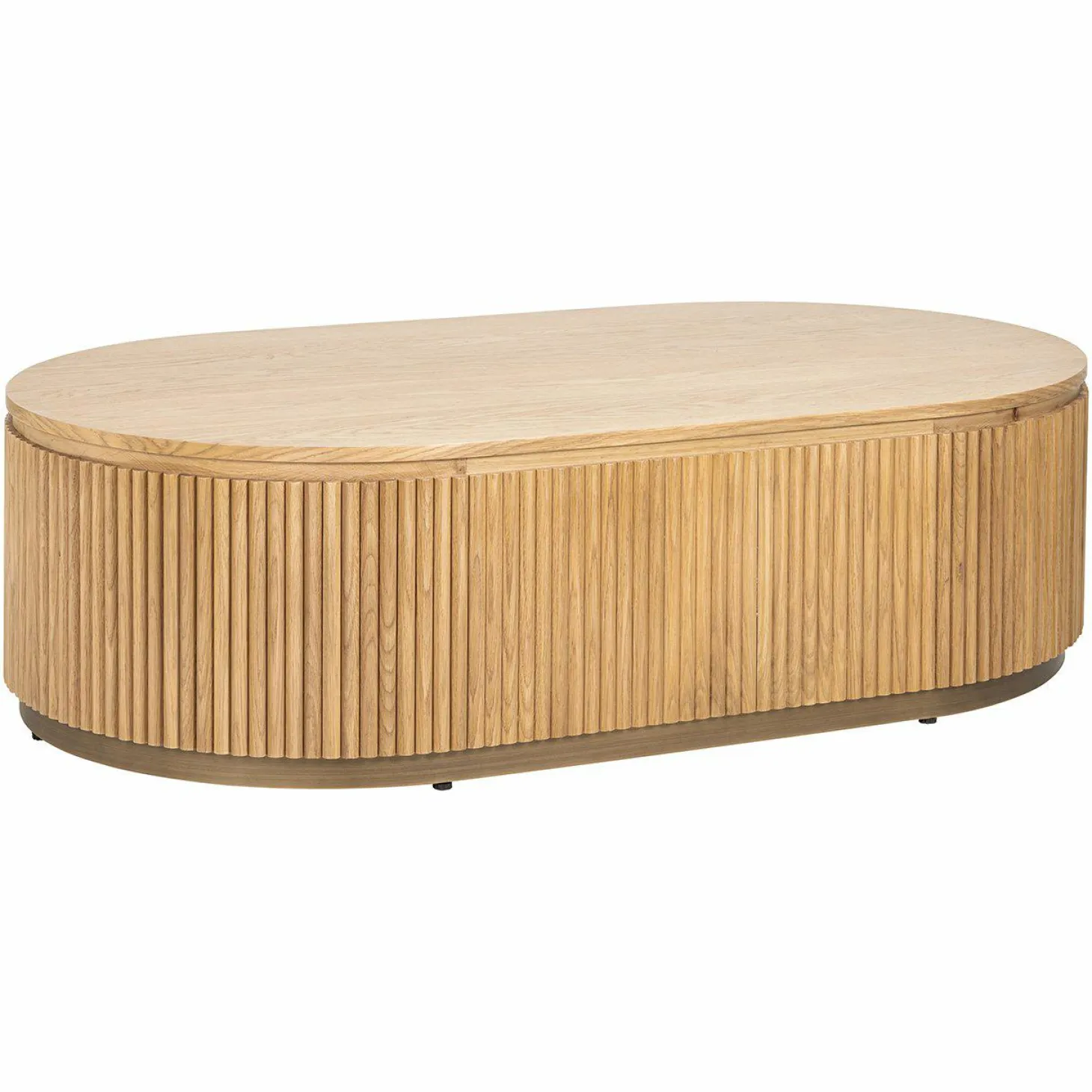 Ovale Salontafel Belfort Eiken 140 cm -Naturel - Loft24.nl