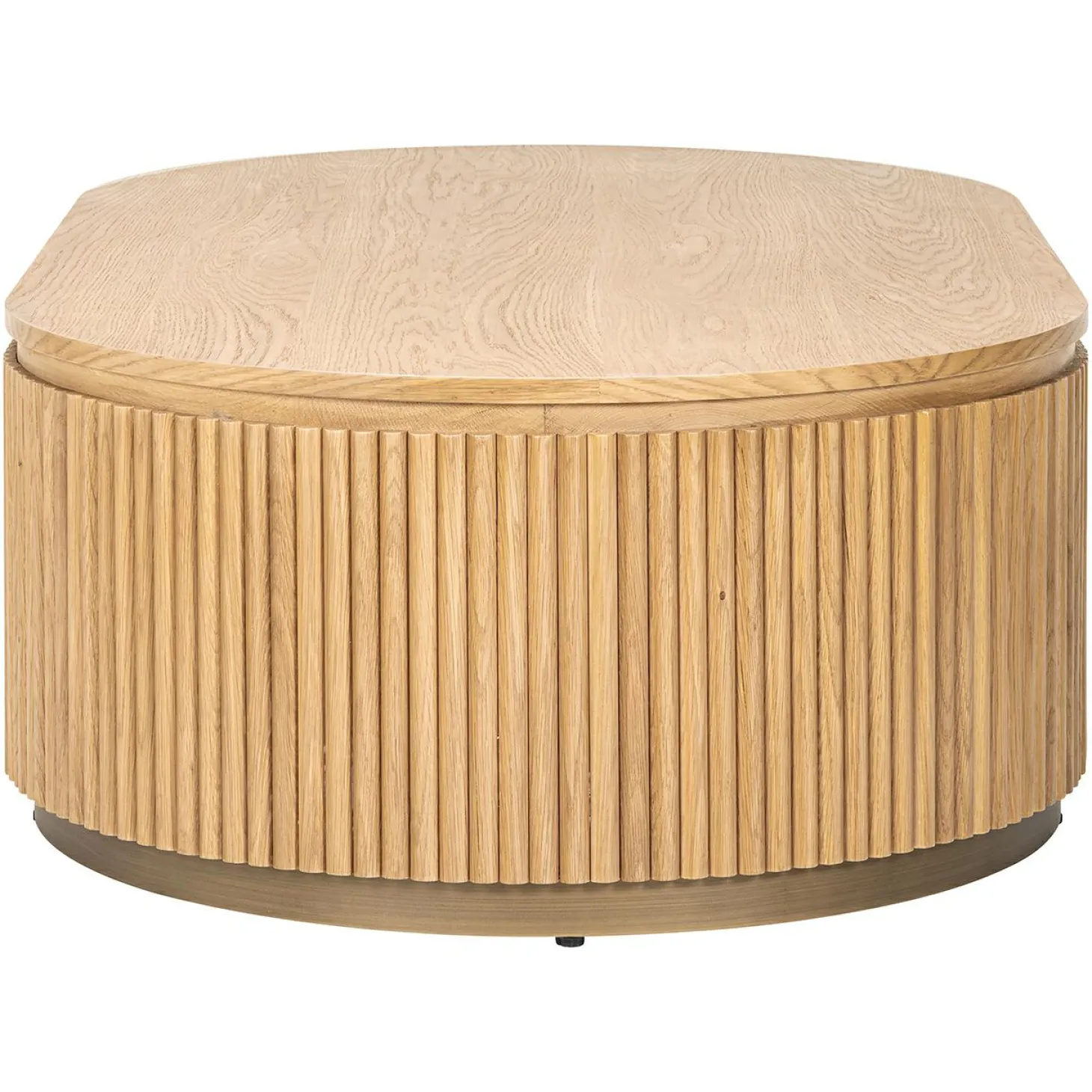 Ovale Salontafel Belfort Eiken 140 cm -Naturel - Loft24.nl