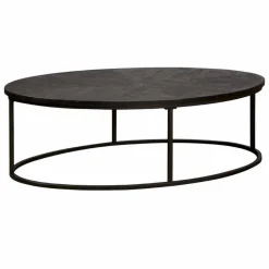 Ovale Salontafel Viola 135 x 75 cm - Zwart - Loft24.nl