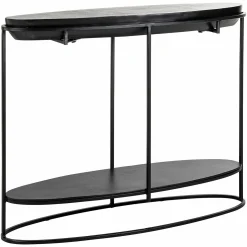 Ovale Sidetable Calesta 100 cm - Zwart - Loft24.nl