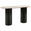 Ovale Sidetable Hampton 150 cm - Bruin - Loft24.nl