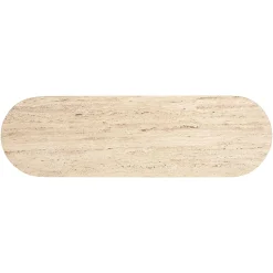 Ovale Sidetable Hampton 150 cm - Bruin - Loft24.nl