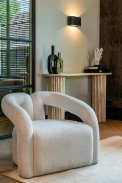 Ovale Sidetable La Cantera Travertin - 160 cm - Loft24.nl