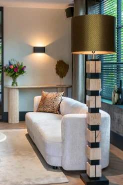 Ovale Sidetable La Cantera Travertin - 160 cm - Loft24.nl