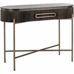 Ovale Sidetable Luxor Eiken - Bruin - Loft24.nl