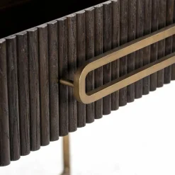 Ovale Sidetable Luxor Eiken - Bruin - Loft24.nl