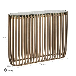 Ovale Sidetable Volante 107 cm - Goud - Loft24.nl