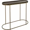 Ovale Sidetable Zillon Leder - 97 cm - Loft24.nl