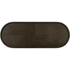 Ovale Sidetable Zillon Leder - 97 cm - Loft24.nl