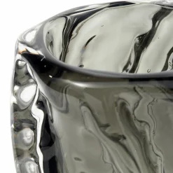 Paragon handgevormde vaas glas antraciet 21x13cm - Loft24.nl