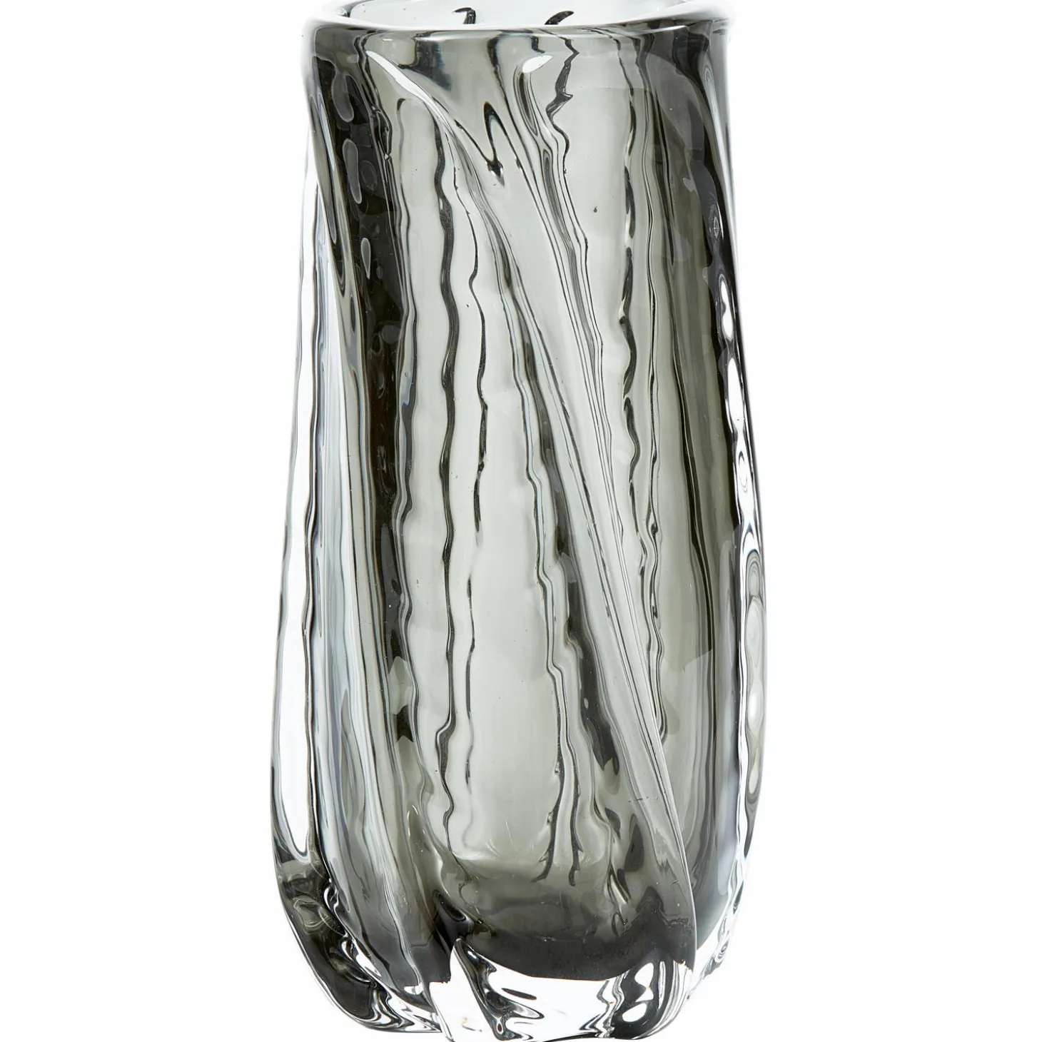Paragon handgevormde vaas glas antraciet 27x12cm - Loft24.nl
