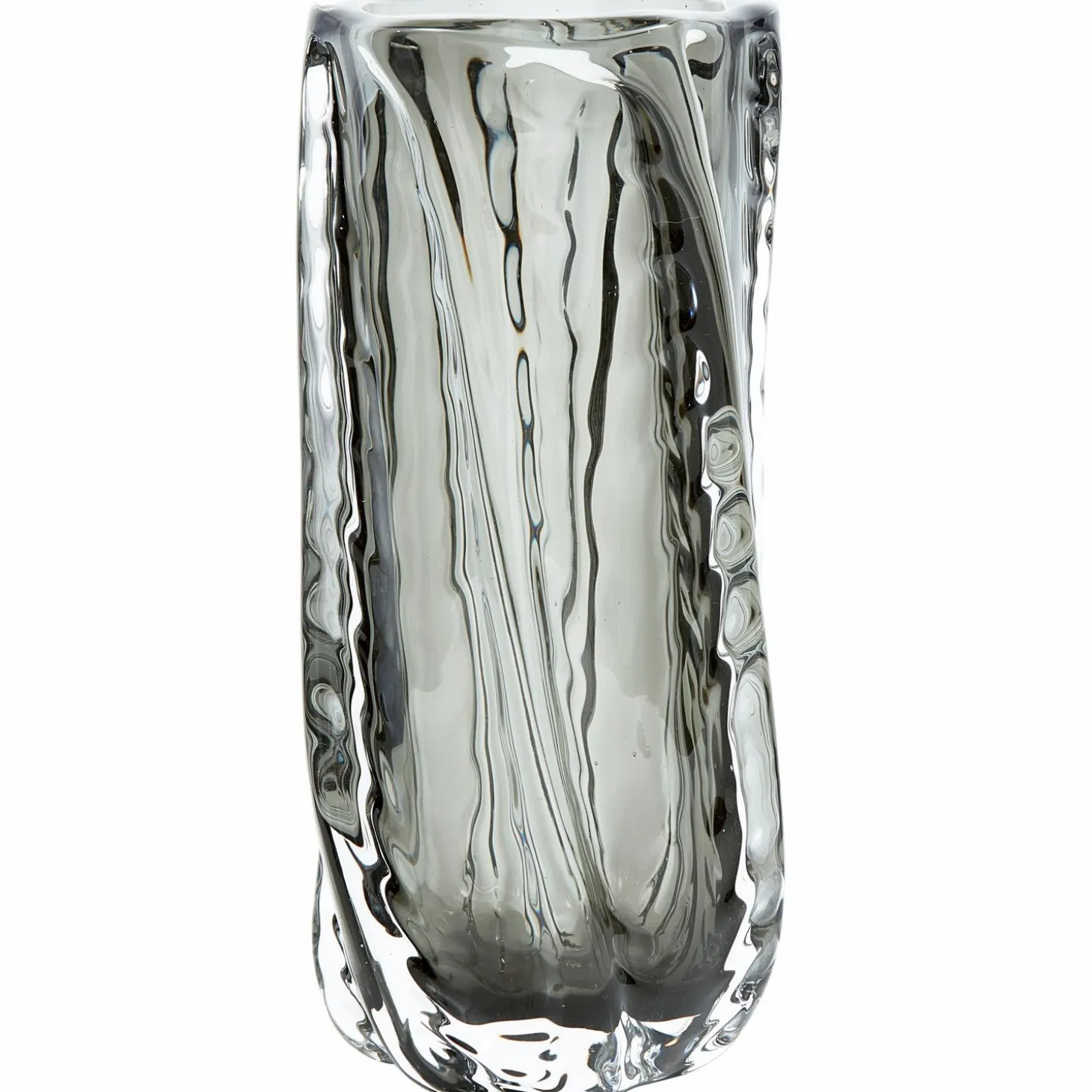 Paragon handgevormde vaas glas antraciet 27x12cm - Loft24.nl