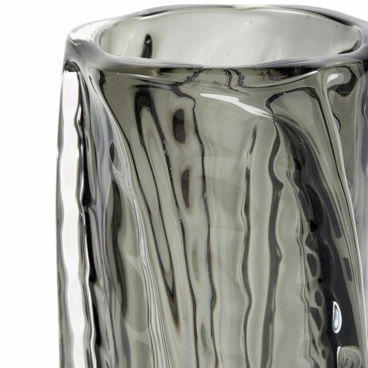 Paragon handgevormde vaas glas antraciet 27x12cm - Loft24.nl