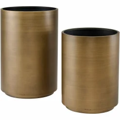 Plantenbak Dira 50cm (Geborsteld Goud) - Loft24.nl