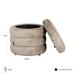 Poef Adele Met opbergruimte - Sheep - Loft24.nl