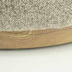 Poef Avah Bouclé 80cm - Taupe - Loft24.nl