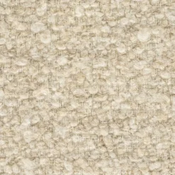 Poef George Bouclé en essenhout - Beige - Loft24.nl