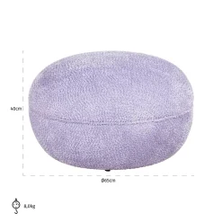 Poef Jace Chenille - Lila - Loft24.nl