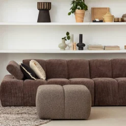 Poef Mojo 45x84x64cm Bouclé Bruin - Loft24.nl