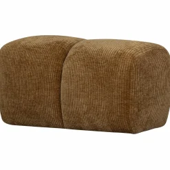 Poef Mojo 45x84x64cm Geweven Ribstof HoningGeel - Loft24.nl