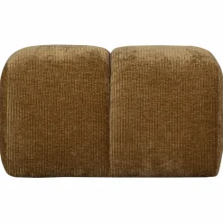 Poef Mojo 45x84x64cm Geweven Ribstof HoningGeel - Loft24.nl