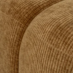 Poef Mojo 45x84x64cm Geweven Ribstof HoningGeel - Loft24.nl