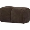 Poef Mojo 45x84x64cm Geweven Ribstof Bruin - Loft24.nl
