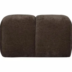 Poef Mojo 45x84x64cm Geweven Ribstof Bruin - Loft24.nl