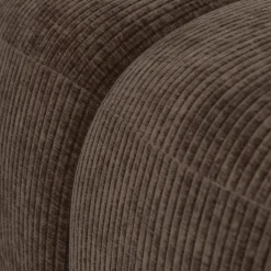 Poef Mojo 45x84x64cm Geweven Ribstof Bruin - Loft24.nl