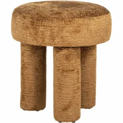 Poef Pommery Chenille - Cognac - Loft24.nl