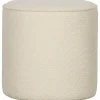 Poef Sara Hoog Bouclé Creme 46xO46 - Loft24.nl