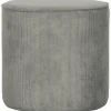 Poef Sara Hoog Ribstof Vergrijsd Groen 46xO46 - Loft24.nl