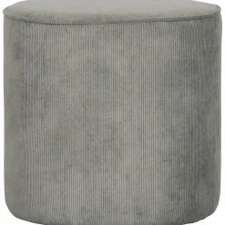 Poef Sara Hoog Ribstof Vergrijsd Groen 46xO46 - Loft24.nl