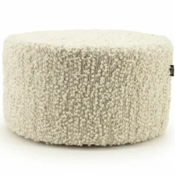 Poef Vista Grof Bouclé 60 x 60 cm - Off White - Loft24.nl
