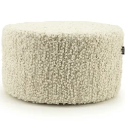 Poef Vista Grof Bouclé 60 x 60 cm - Off White - Loft24.nl