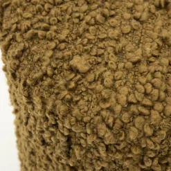 Poef Vista Grof Bouclé 60 x 60 cm - Mosterdgeel - Loft24.nl