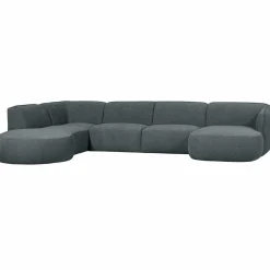 Polly bank u-vorm links blauw/groen - Loft24.nl