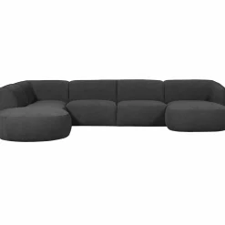 Polly bank u-vorm links grijs - Loft24.nl