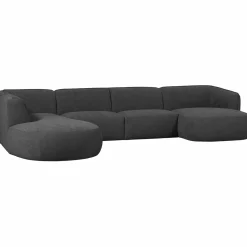 Polly bank u-vorm links grijs - Loft24.nl