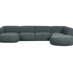 Polly bank u-vorm rechts blauw/groen - Loft24.nl